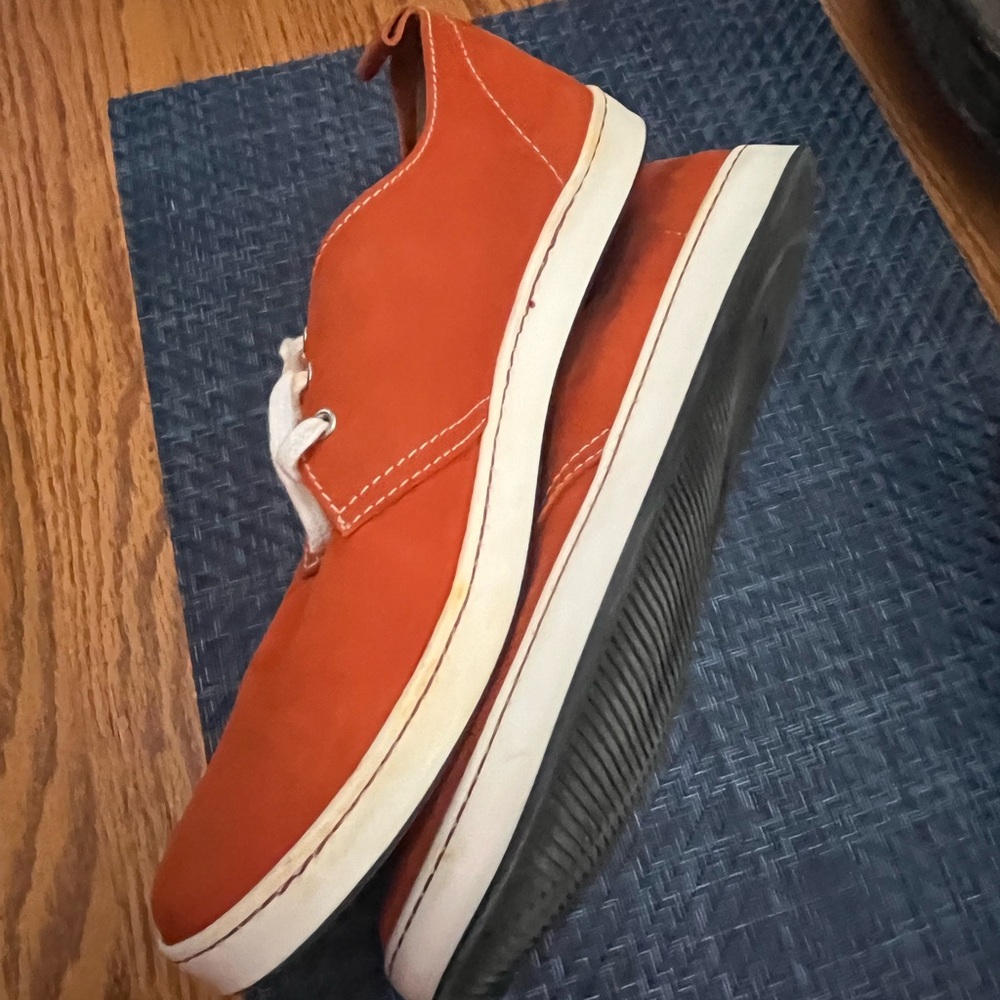 Laurent Effel Men's Orange Suede Casual Shoes - Picture 4 of 6